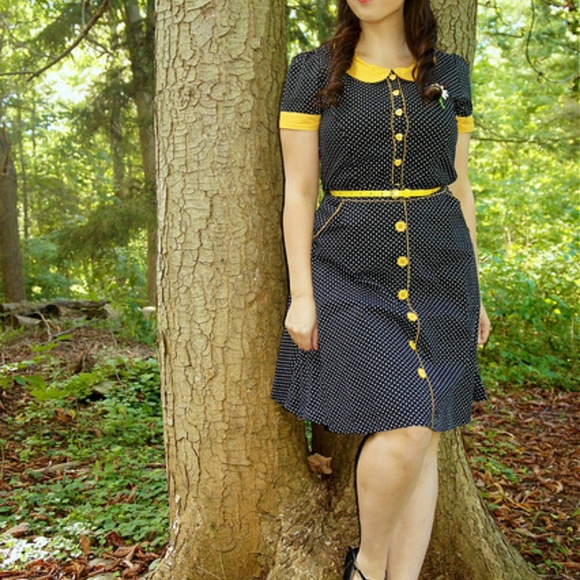 ModCloth Polka Dot Skirt Blouse Set - Picture 2 of 4